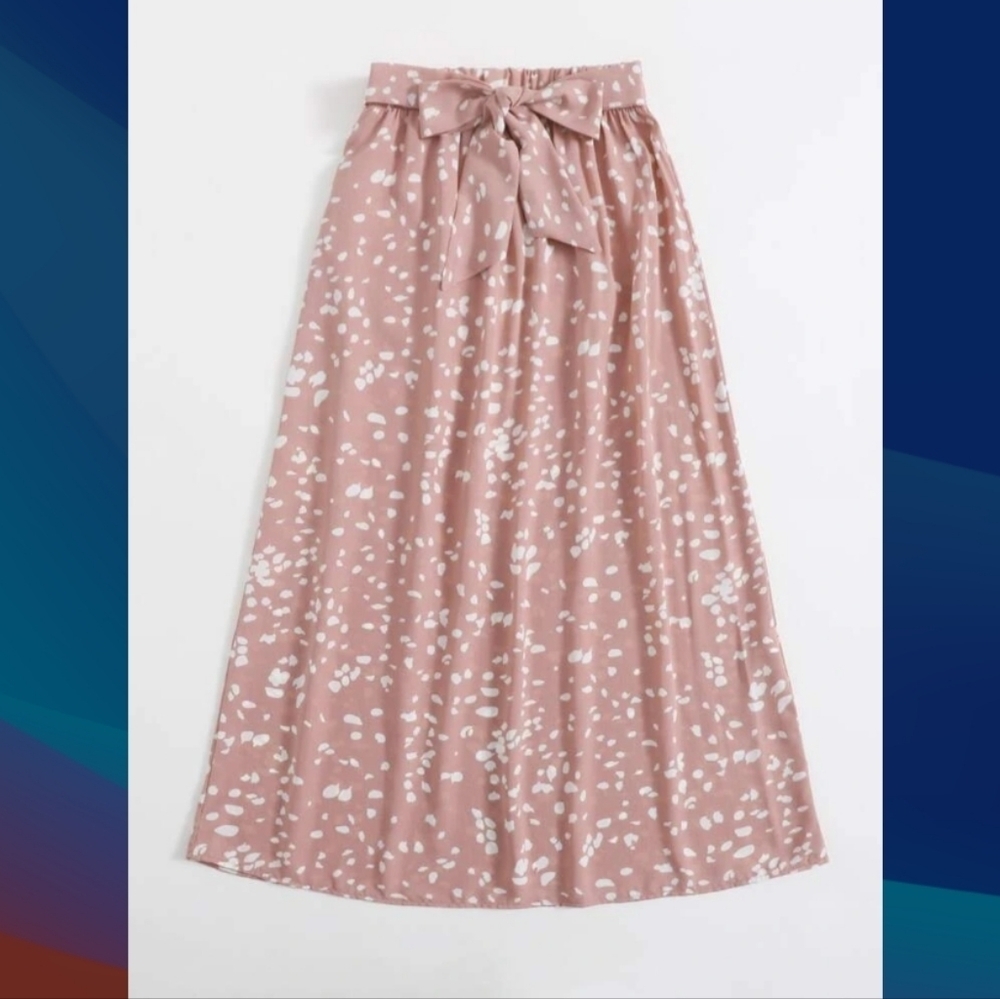 SheIn (Size L) All Over Print Tie Front Skirt